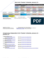 Gangneung Independent Arts Theater Schedule, January 21 - January 27