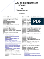 Commentary On The Sentences Book Ii: by Thomas Aquinas