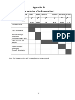 Appendix B: The Work Plan of The Research Study