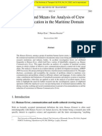 Methods and Means For Analysis of Crew Communication in The Maritime Domain