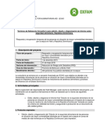 TDR Edición, Diseño y Diagramacion de Informe Oxfam