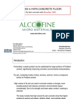 Alccofine 1203 in Hvfa Concrete Floor.