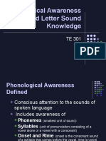 Phonological Awareness and Letter Sound Knowledge