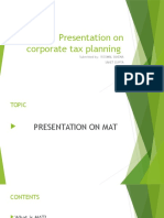 Presentation On Corporayutrhjfghfghgte Tax Planning