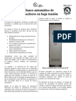 Banco Automatico de Capacitores en Baja Tension