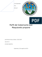 Perfil Del Gobernante Que Maquiavelo Propone