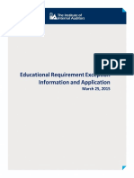 Certification Education Requirement Exceptions FAQ and Application