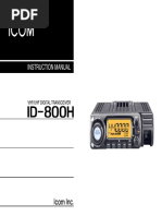 ICOM Id-800h User Operation Manual