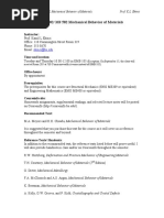 ME 582/ MS 582 Mechanical Behavior of Materials