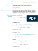 Double Angle and Half Angle Identities