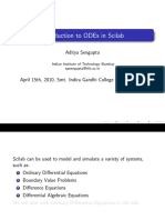 Introduction To Odes in Scilab: Aditya Sengupta