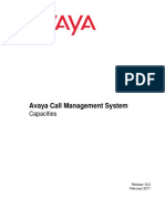 Avaya Call Management System: Capacities