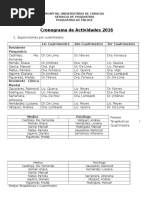 Cronograma de Actividades Enlace 2016