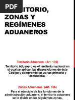 Territorio Aduanero y Regímenes Especiales