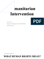 Humanitarian Intervention: POL 3113 Issues in Contemporary World Politics Hsin-Wen Lee