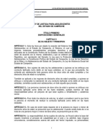 Ley de Justicia para Adolescentes Del Estado de Campeche