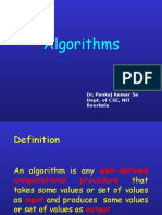 Algorithms: Dr. Pankaj Kumar Sa Dept. of CSE, NIT Rourkela