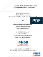 Comparative Analysis of HDFC SLIC With Other Insurance Company