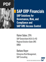 SAP Solutions For Governance Risk and Compliance and GRC Access Control