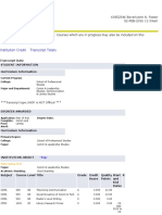 Academic Transcript