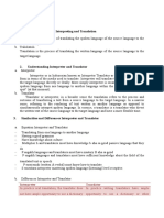 Understanding and Interpreting and Translation: Interpreter Translator