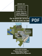 Os 15 Anos Da Lei 9.985 de 18 de Julho de 2000: Anais Do II Congresso de Direito Ambiental Das Áreas Protegidas