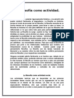  La Filosofia Como Actividad, Antonio Gonzales