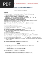 Question Bank For Third Year 5TH Sem Discrete Mathametics 2013 Regulation