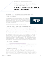 Using FE Civil Review Manual For FE Review For The FE Exam