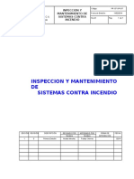 Inspeccion y Mantenimiento de Sistema Contra Incendios