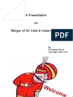 A Presentation On Merger of Air India & Indian Airlines: by D.Pradeep Kumar Exe-Mba, Iipm, Hyd