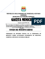 Ordenanza de Reforma Parcial Sobre Actividades Economicas