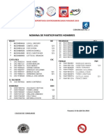 Nomina de Participantes Nomina de Participantes Hombres