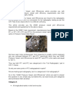 Weld Joint Efficiencies