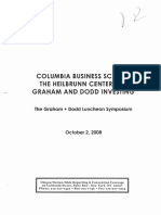 The Graham + Dodd Luncheon Symposium Transcript 20081002