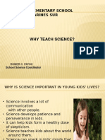 Why Teach Science in School?