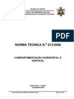 NT 013 - Compartimentação Horizontal e Vertical