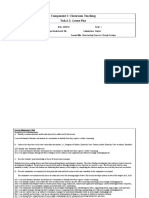 Component I: Classroom Teaching: Task A-2: Lesson Plan