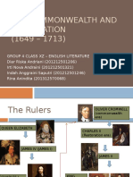 Commonwealth and Restoration - Literature