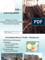 Waves in Solids - Earthquakes: Professor K. W. Chow Department of Mechanical Engineering The University of Hong Kong