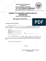 Permit To Operate Payong Payong