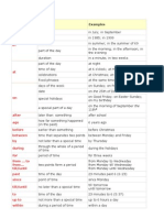 Prepositions of Time