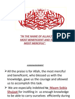 In The Name of Allah, The Most Beneficient and The Most Merciful