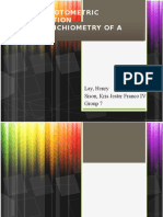 Spectrophotometric Determination of The Stoichiometry of A Complex