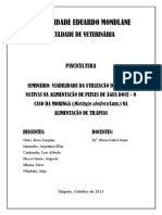 Viabilidade Do Uso Da Moringa Como Alimento de Tilápias - Revisão Bibliográfica