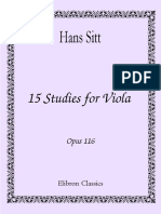 Hans Sit 15 Studies Viola Op116