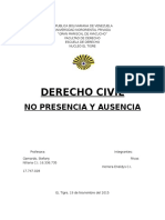 Derecho Civil La No Presencia