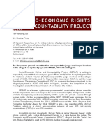 Re: Request To Prevail On Authorities To Suspend The Judge and Lawyer Involved in The Alleged Receipt and Payment of N225, 000 Bribe in Nigeria