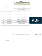 ONLY:: Sample Consumption Follow-Up Sheet: Supplier: Style Name Brand Name