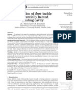 Simulation of Flow Inside Differentially Heated Rotating Cavity